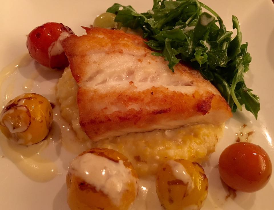 Fresh Local Grouper over Brie Cheese Grits