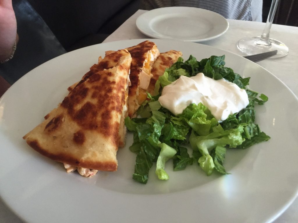 Cassis Chipotle Chicken Quesadilla 