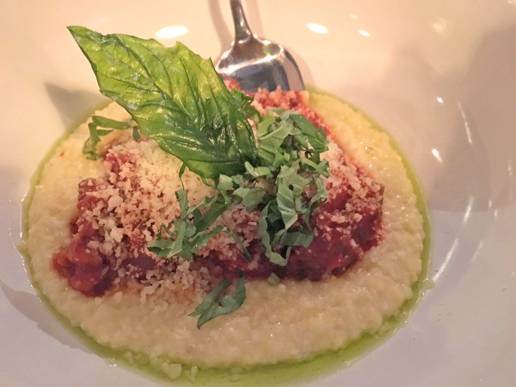 B&M Veal Meatballs with Creamy Parmesan Polenta