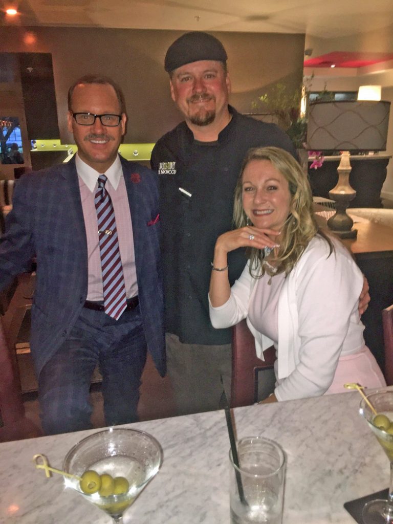 Owners of St. Petersburg Foodies, Kevin Godbee & Lori Brown with Chef Jason Cline at The Birch & Vine. 