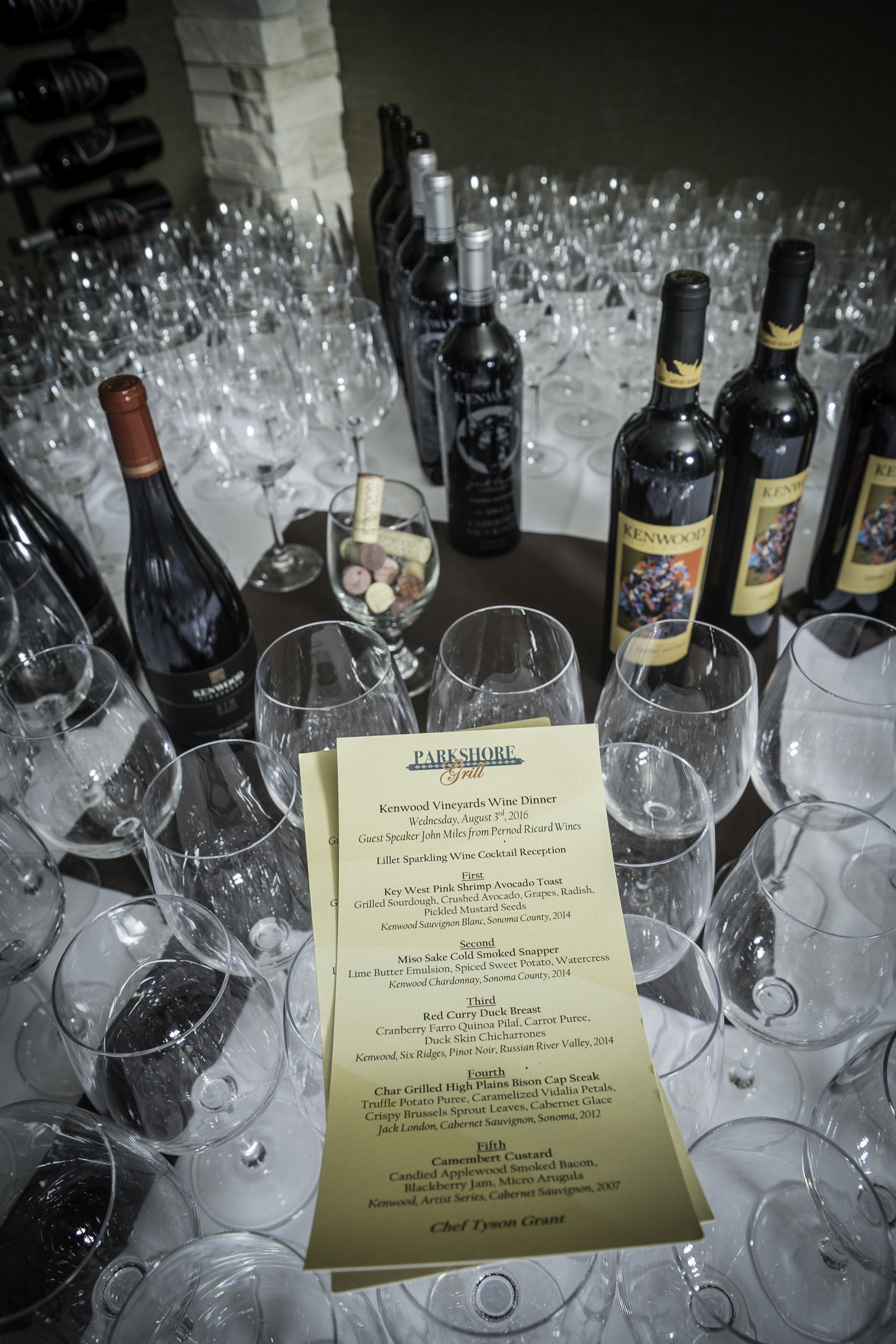 Parkshore Grille Kenwood Vineyards Wine Dinner