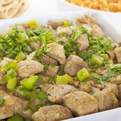 Braised Pork with Green Chili Sauce