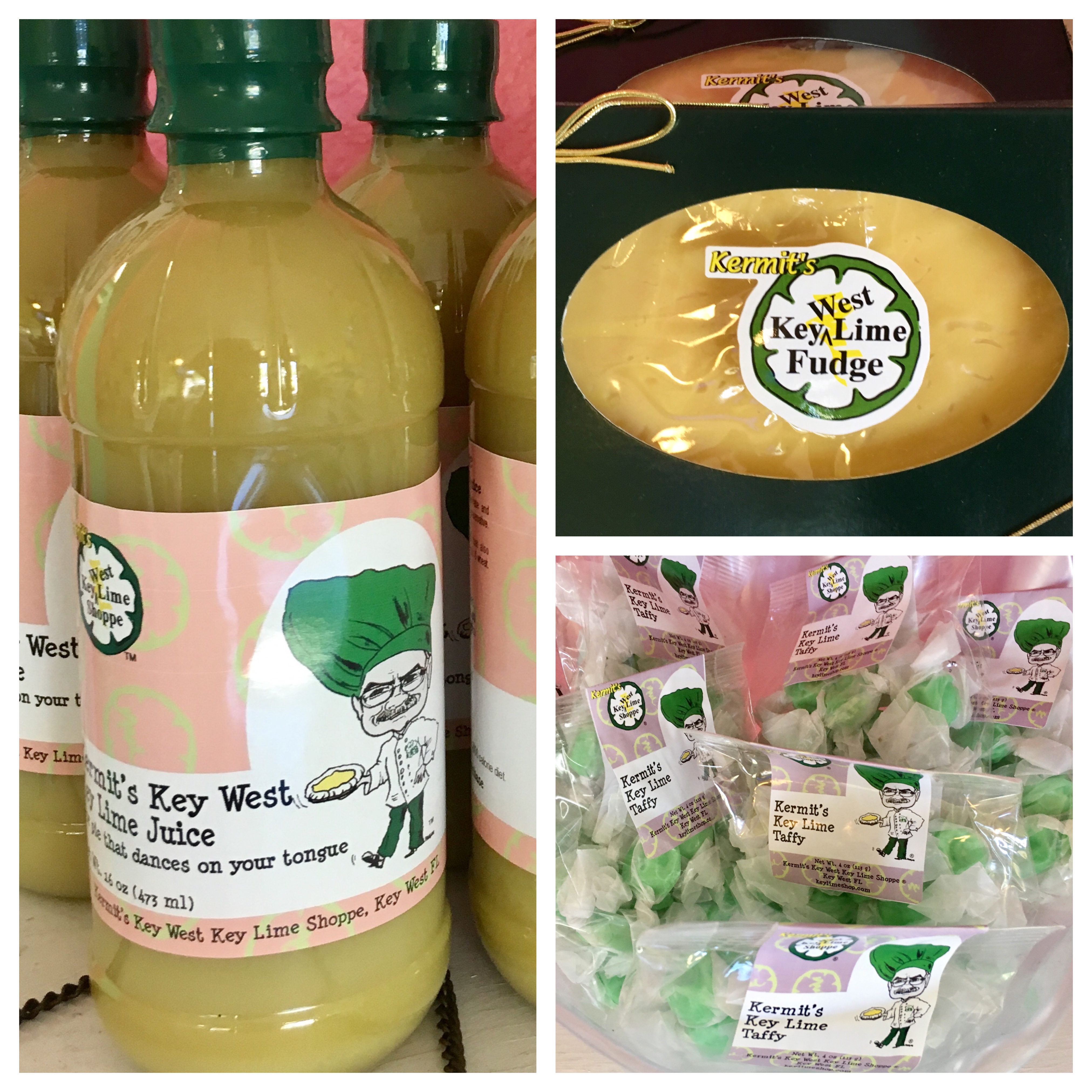 Sugar Shack has Kermitt's Key Lime Juice, Fudge & Taffy