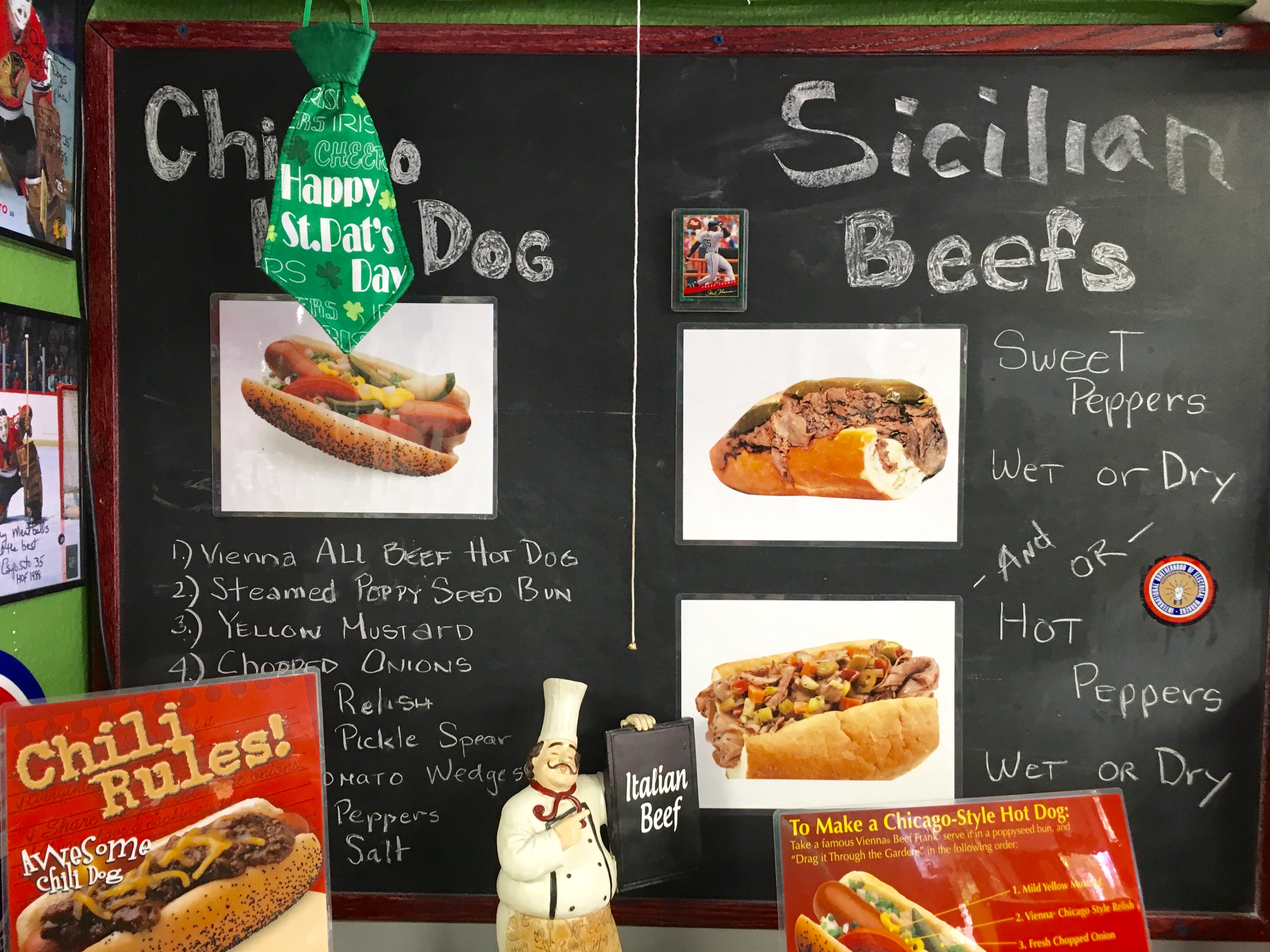 Menu at Chi-Town Beefs and Dogs