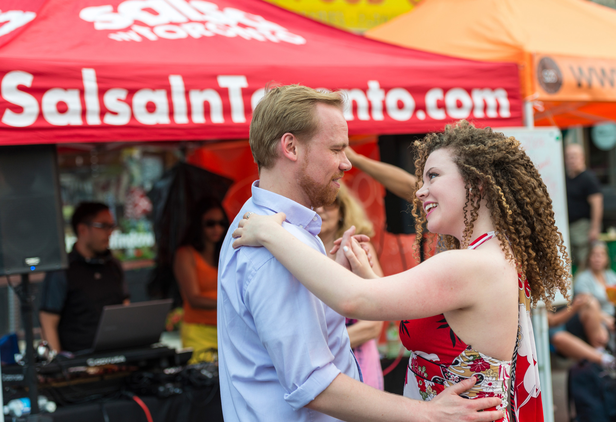 Sidewalk Salsa Dancing