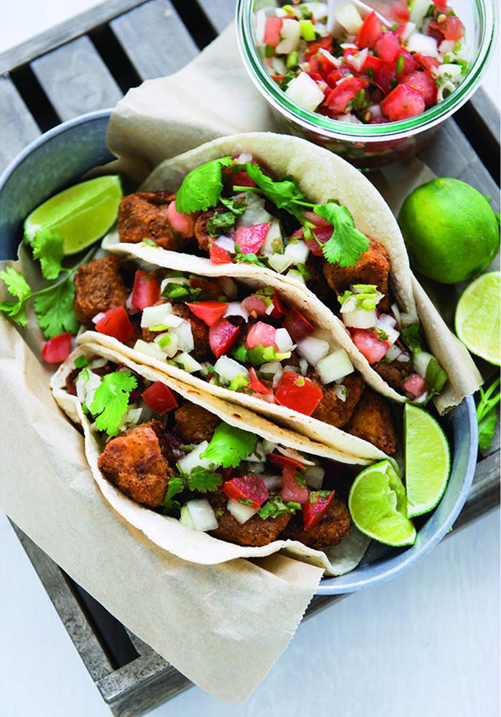 Easy Fish Tacos with Pico de Gallo from 100 Days of Real Food