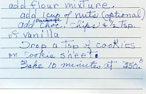 Grandma's Handwritten Recipe Card