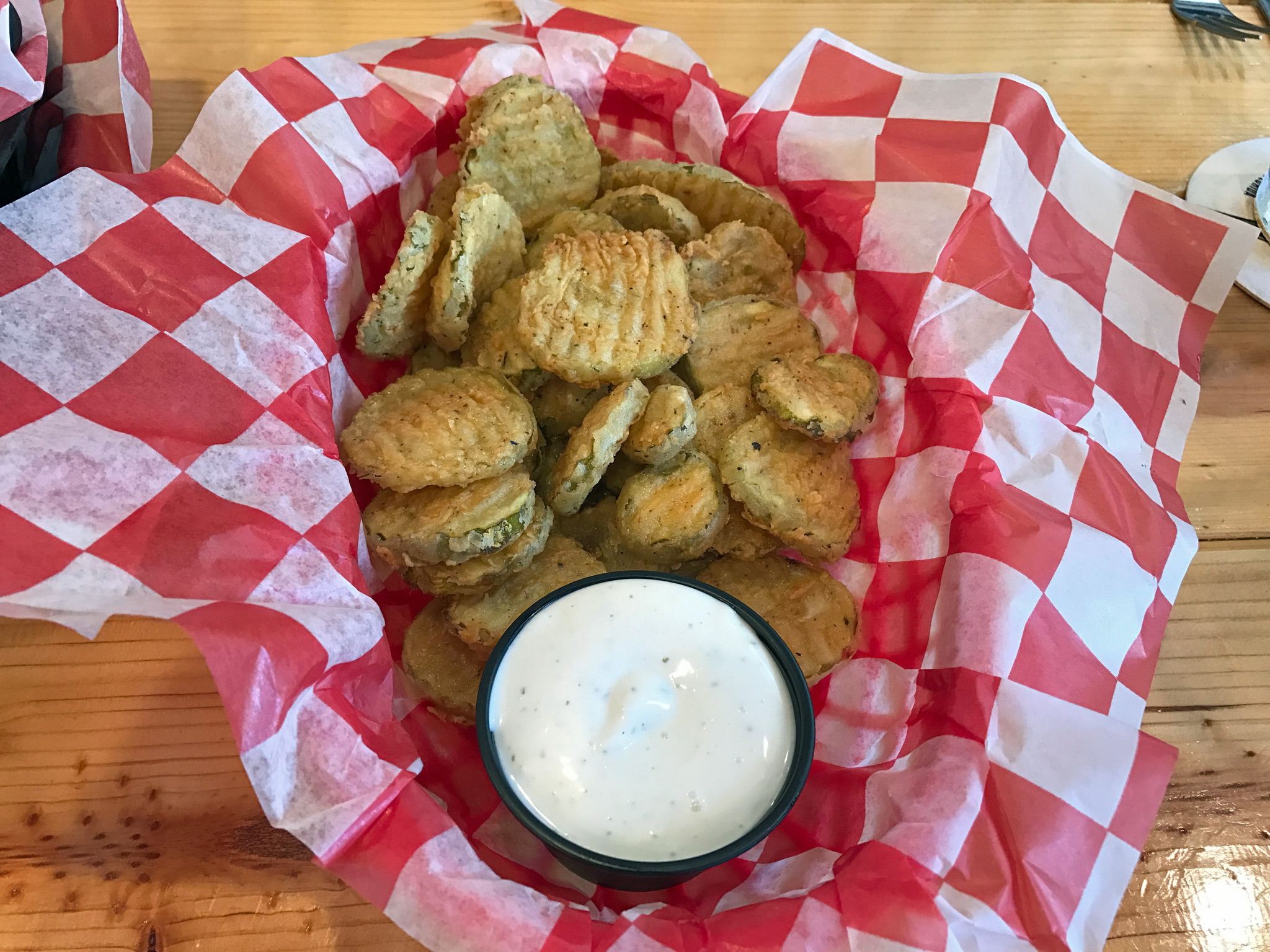 Homemade Fried Pickles at Blvd Burger