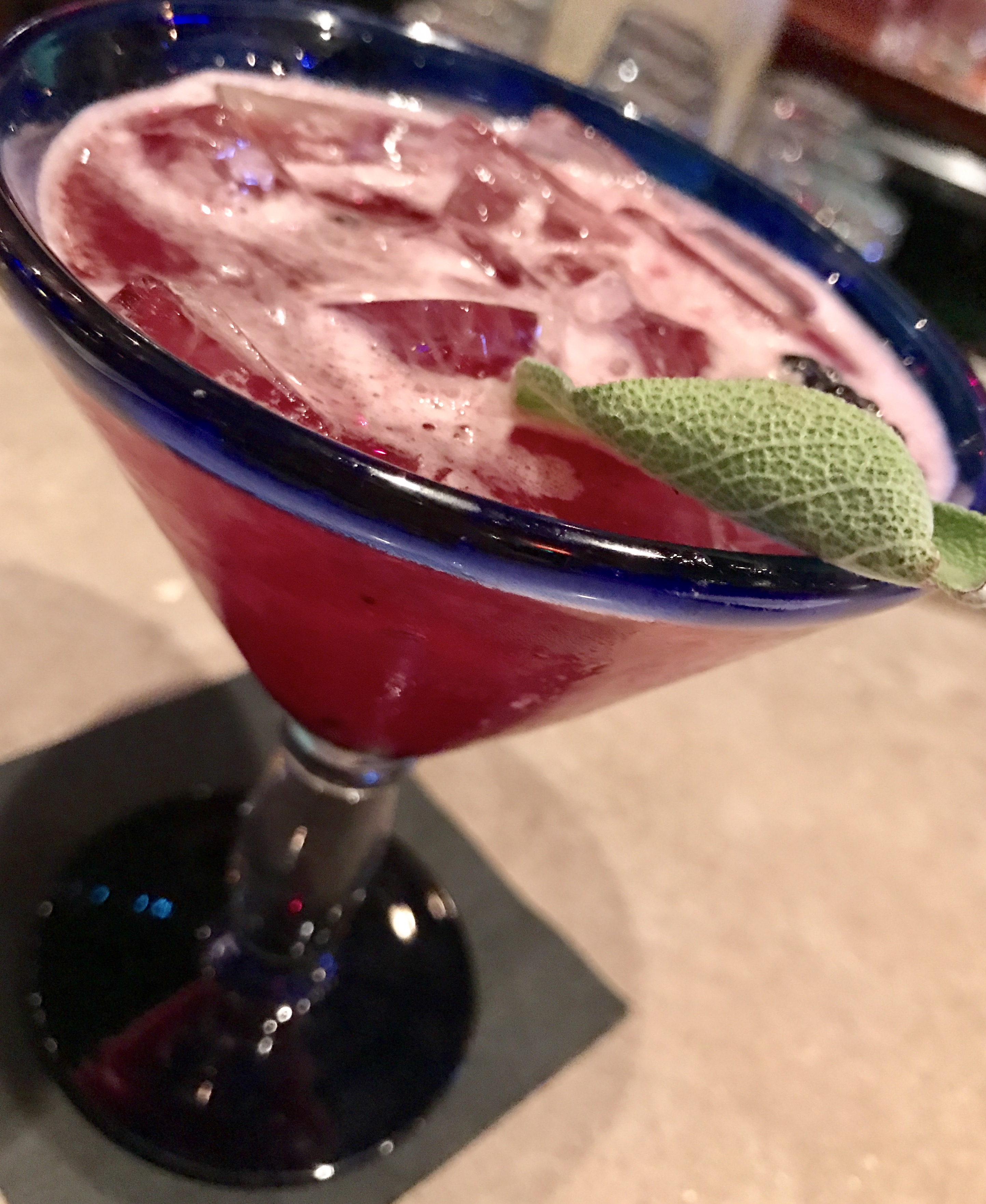 Blackberry Margarita at Nueva Cantina