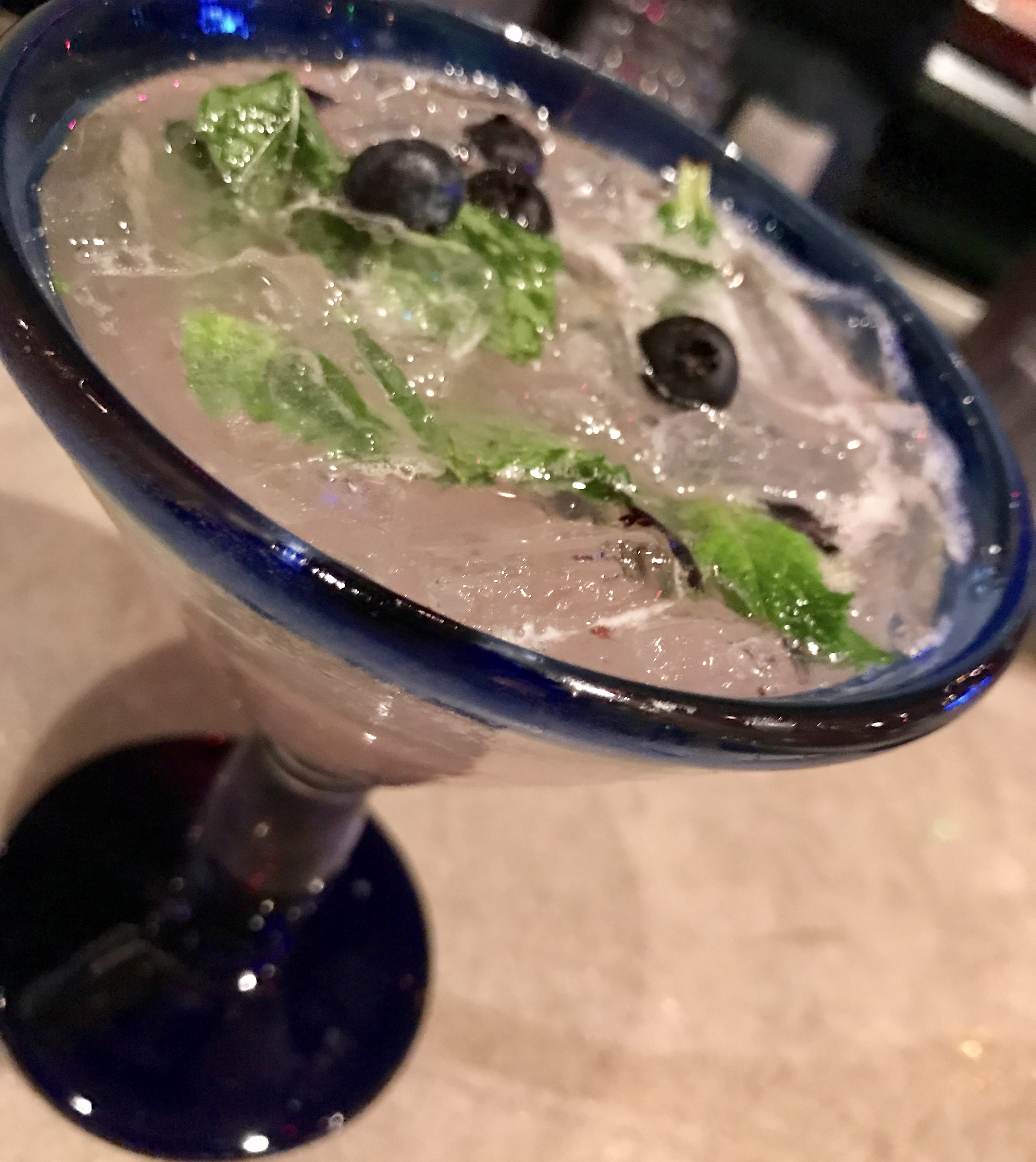 Blueberry Margarita at Nueva Cantina