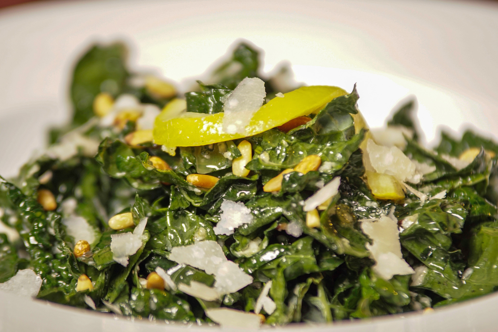 Kale Salad - preserved lemon, parmesan, pine nuts