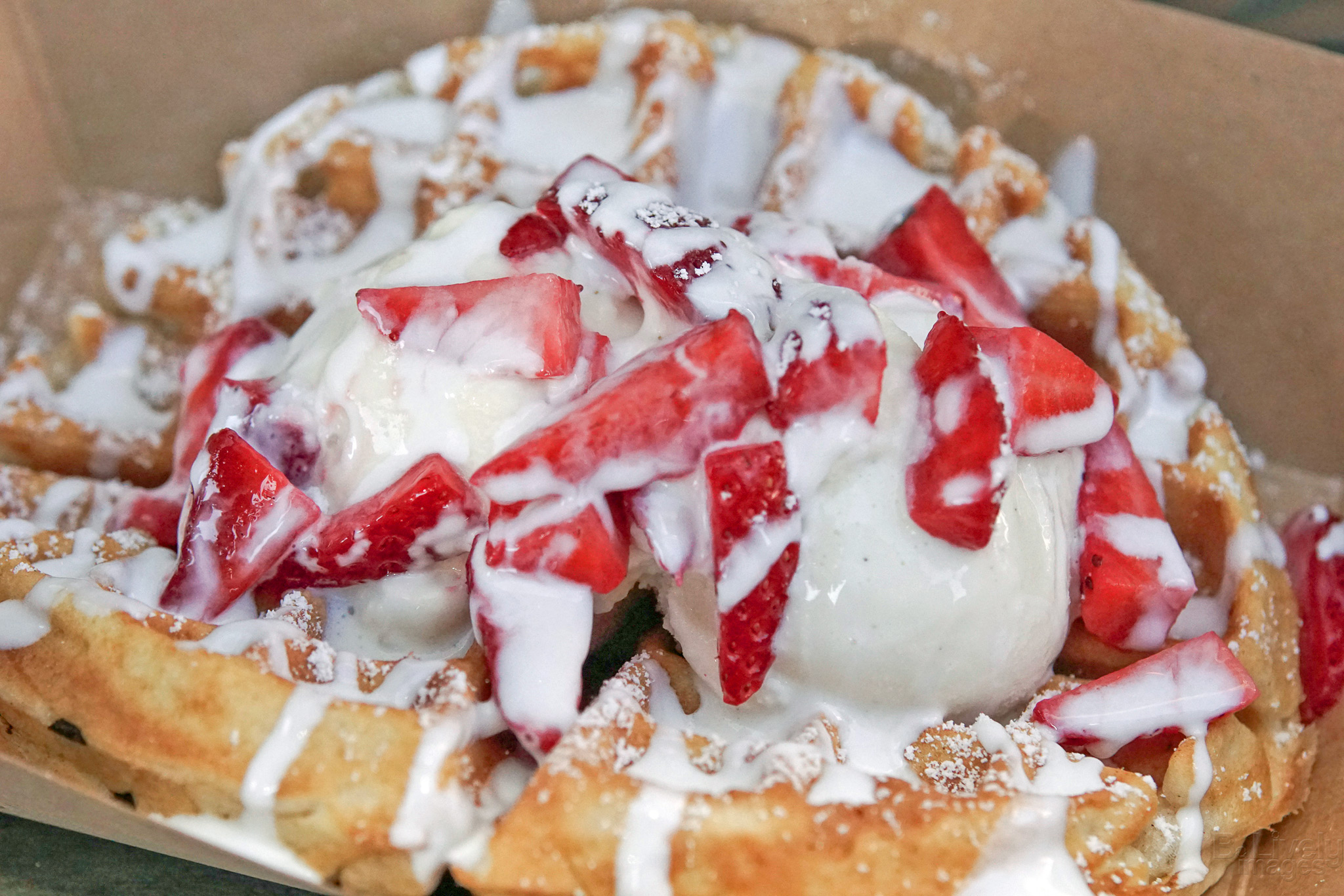 Urban Creamery Strawberries and Cream Dessert Waffle