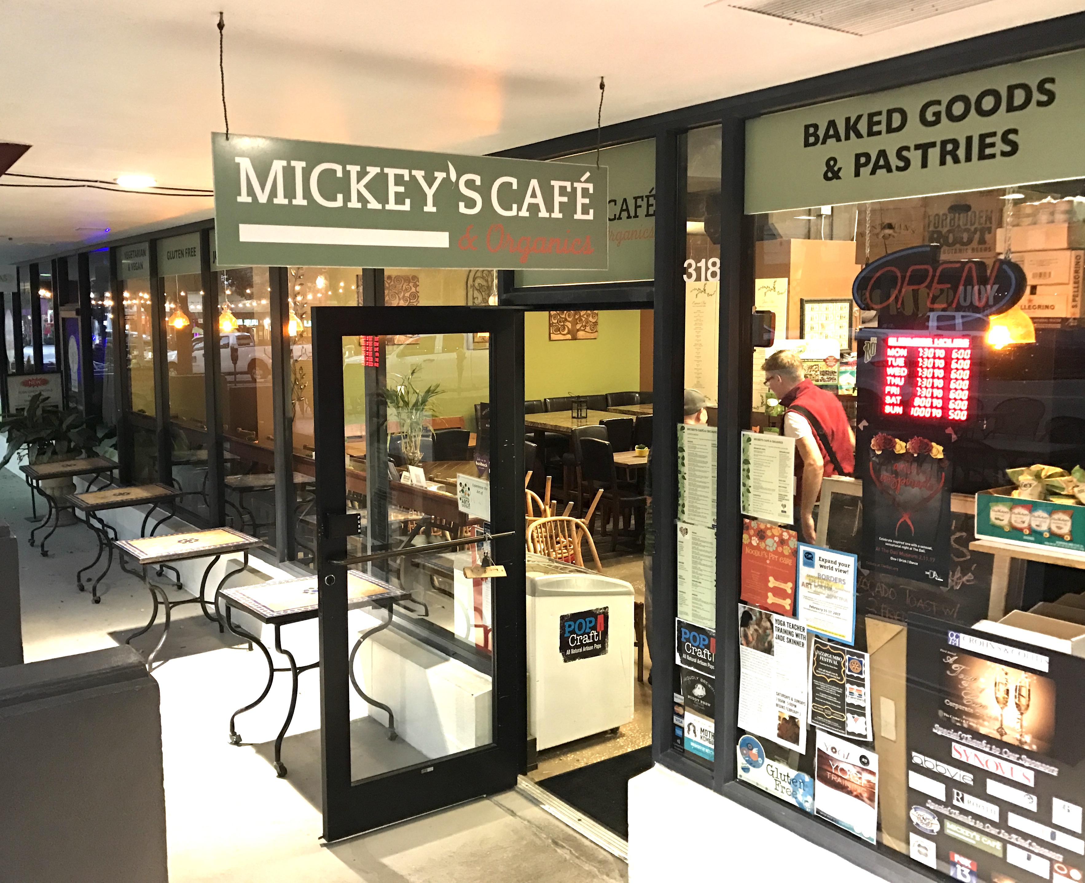 Mickey's Cafe Door
