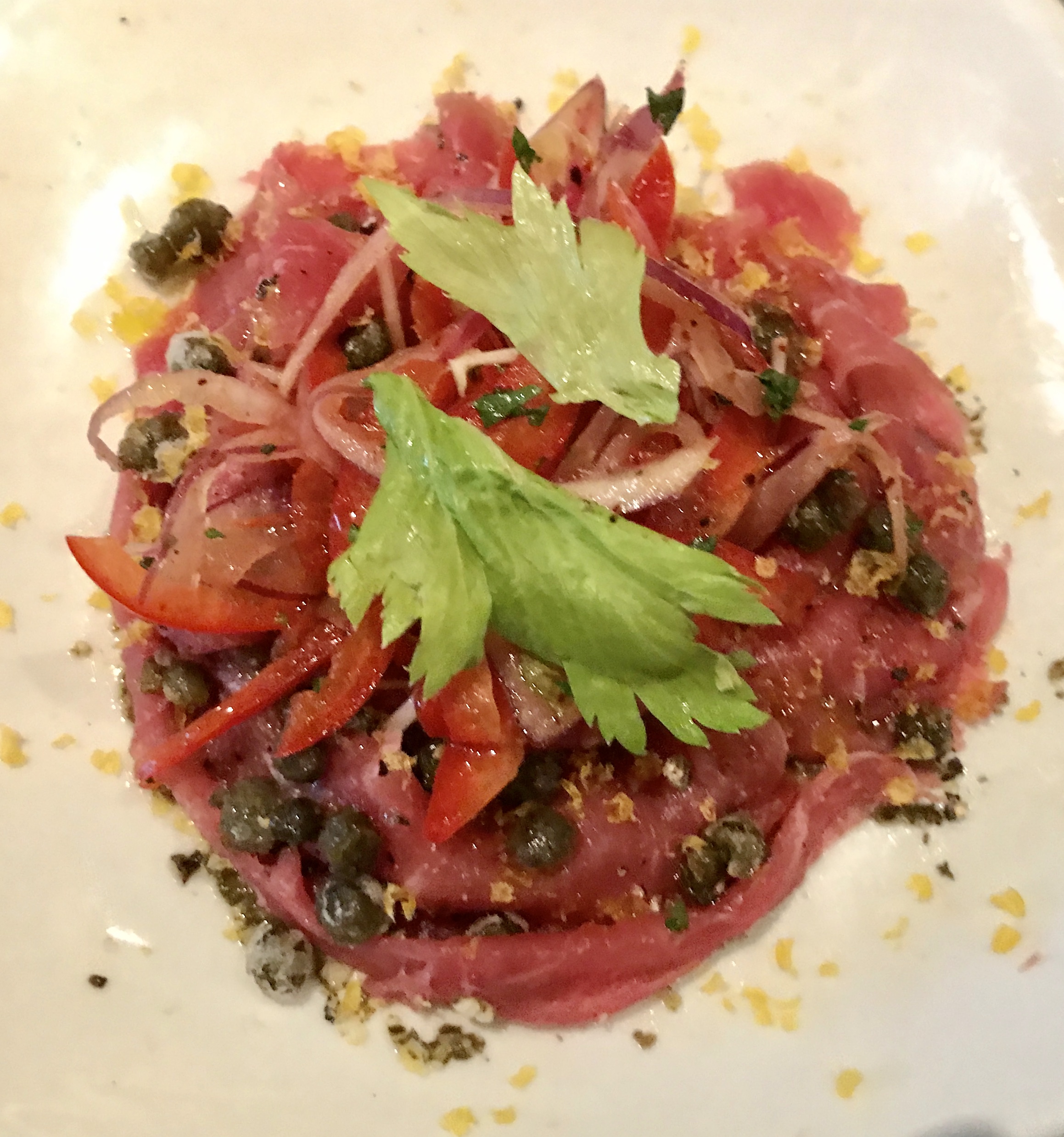 Beef Carpaccio close up - Tryst Event