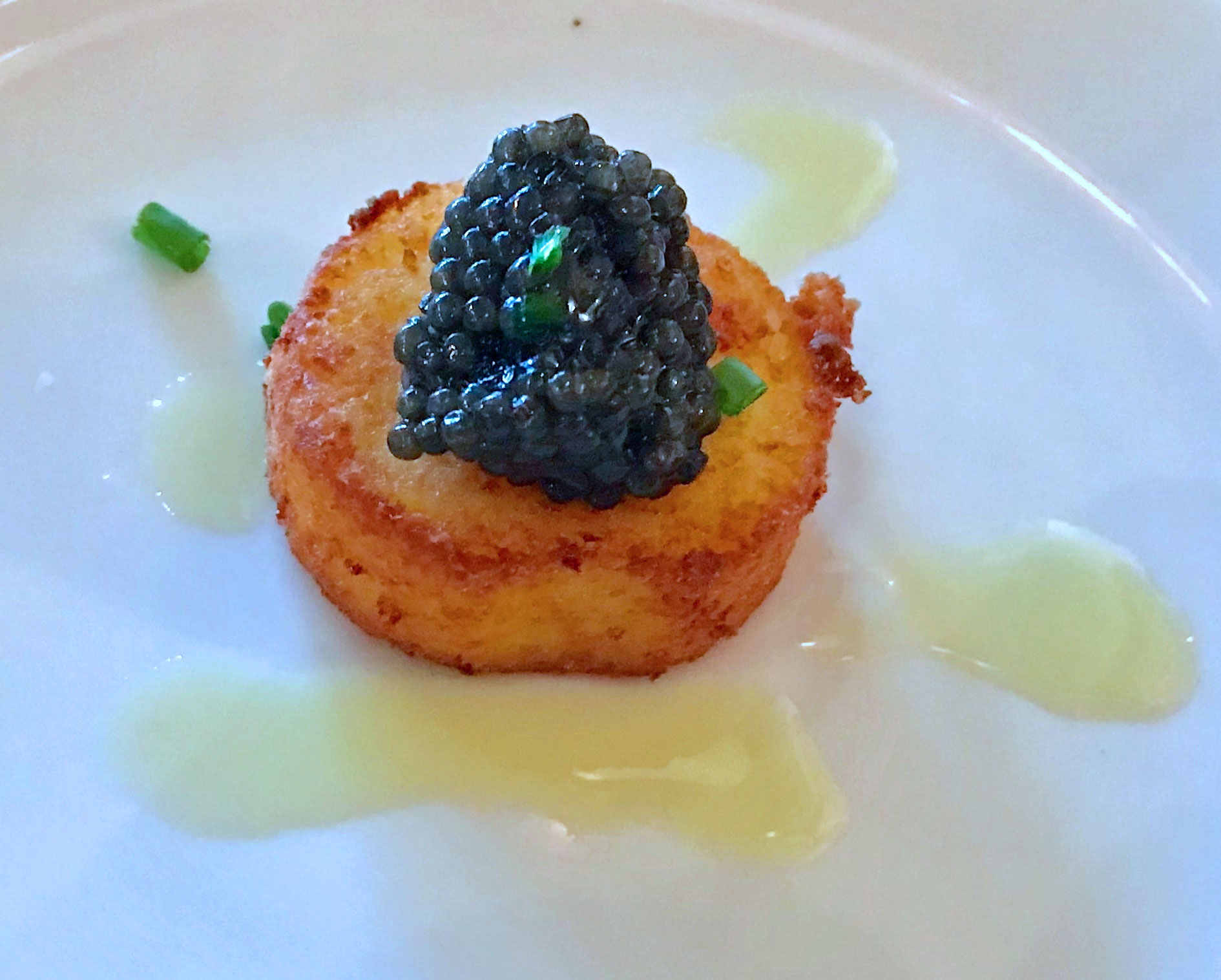 Fried Polenta with Osetra Caviar