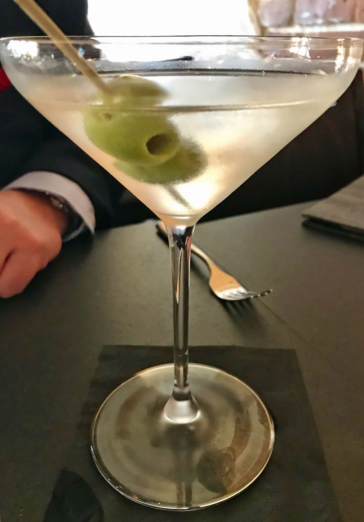Dry Martini in a Uniquely Shaped Martini Glass