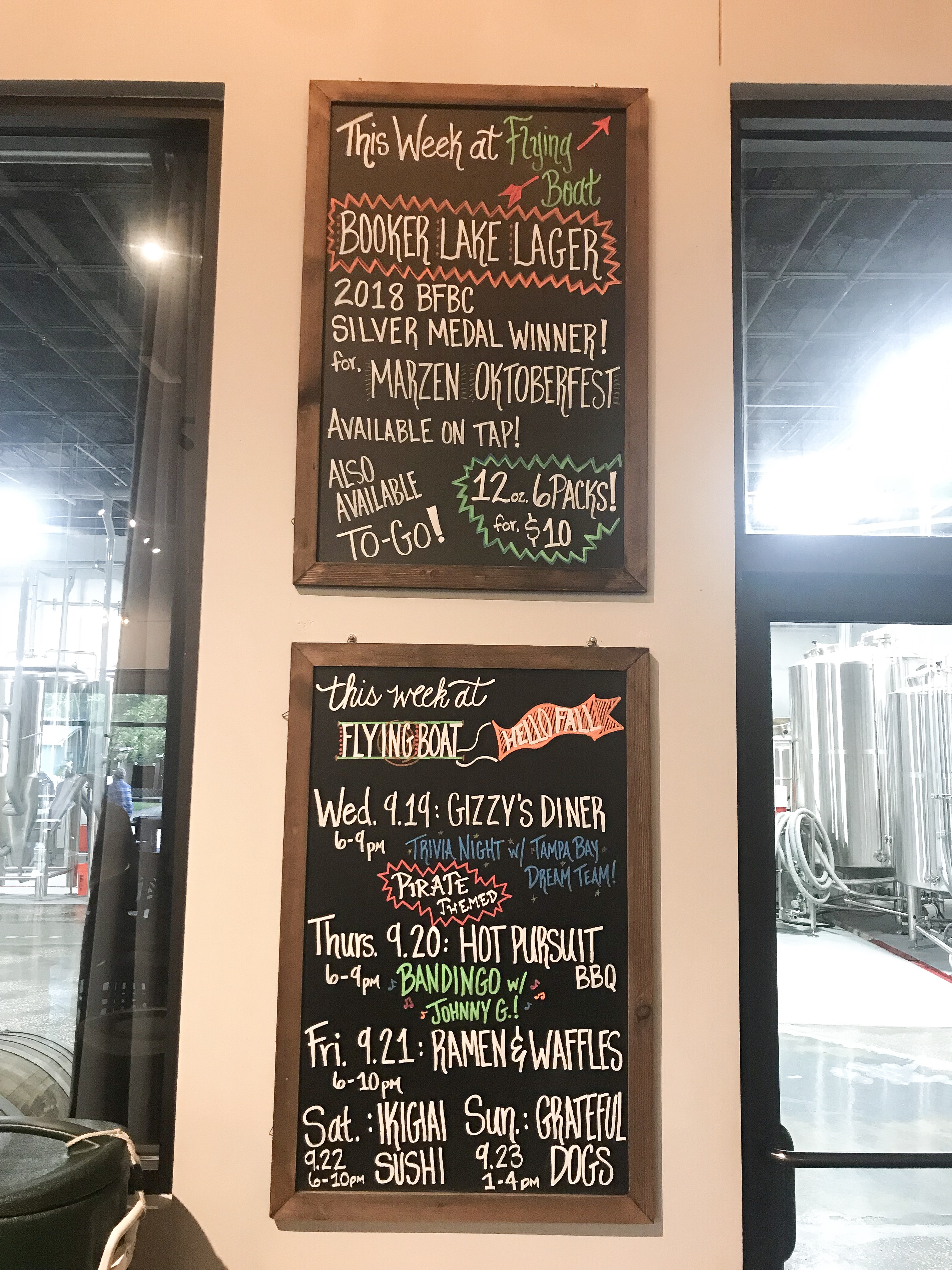 Events in the taproom