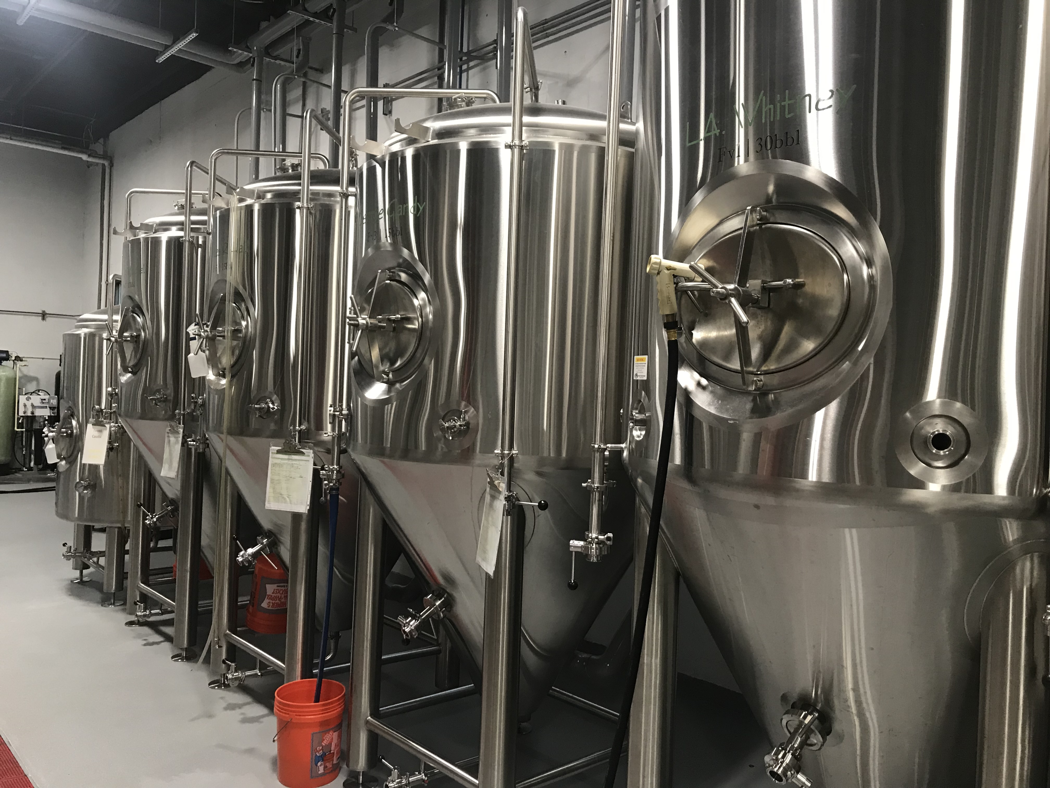 Each Brew Tank was named after one of the individuals involved in the first commercial flight