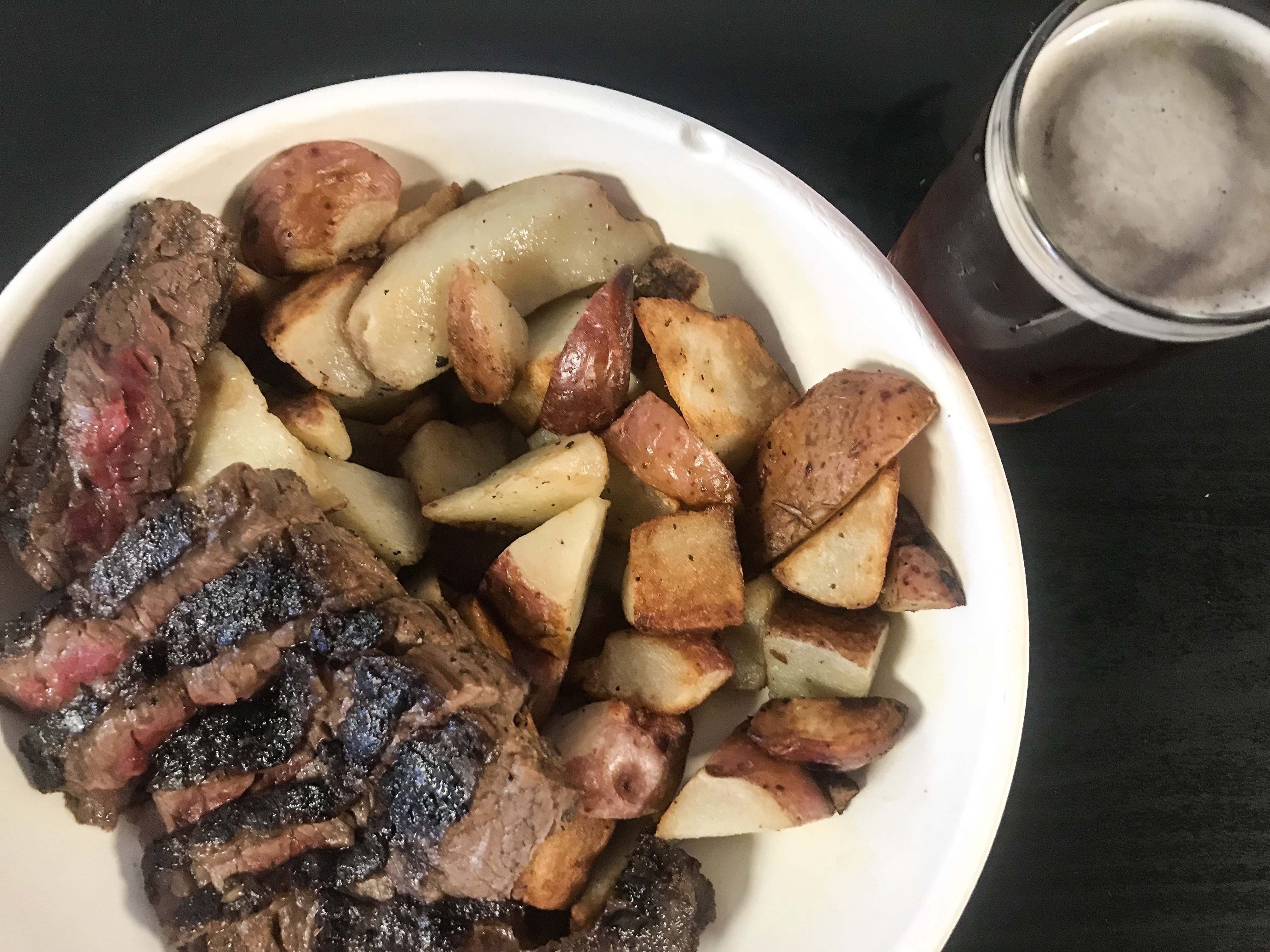 Steak and Potatoes with Rode Bender Red Ale