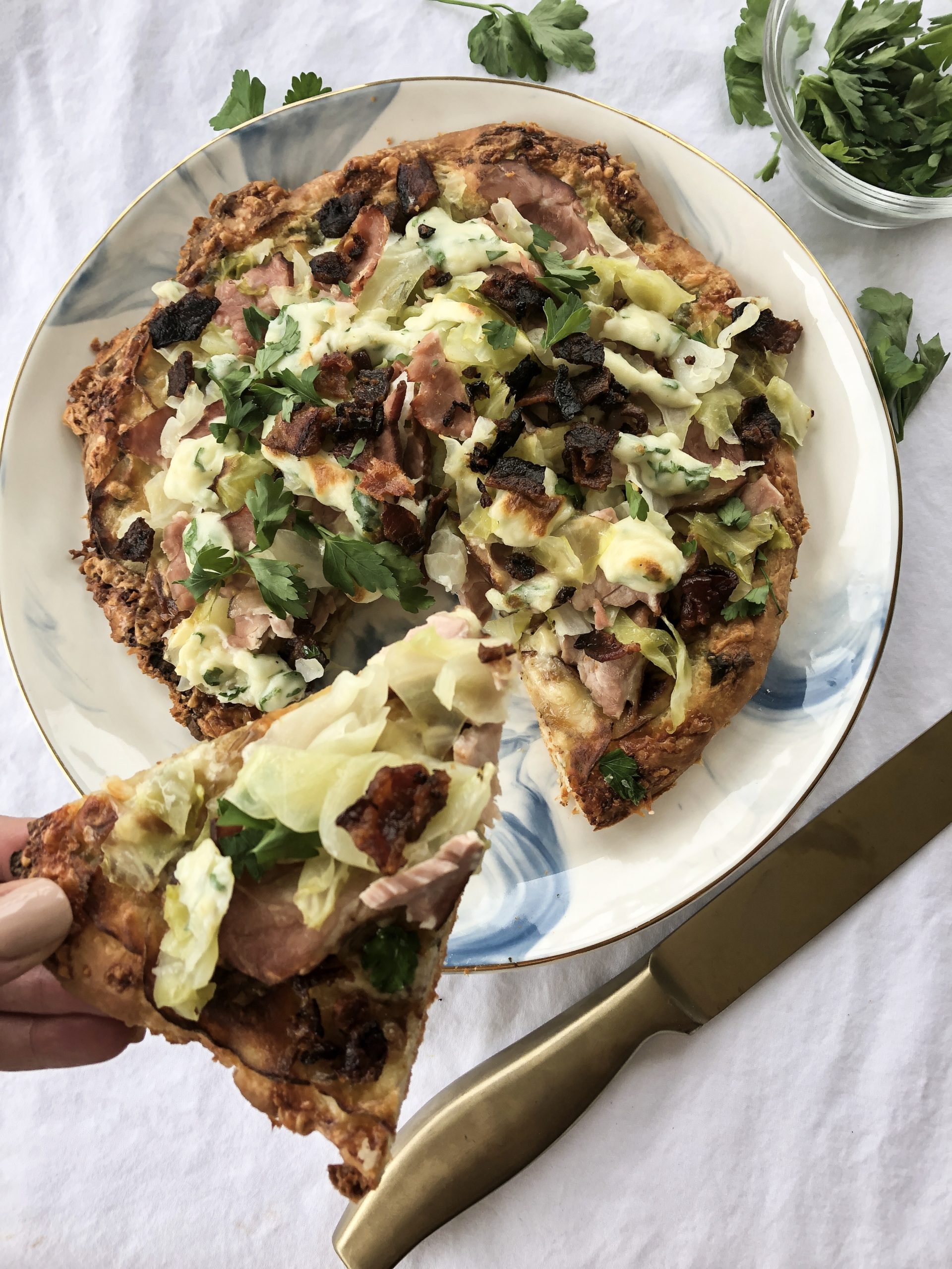 Irish Bacon and Cabbage Pizza Recipe