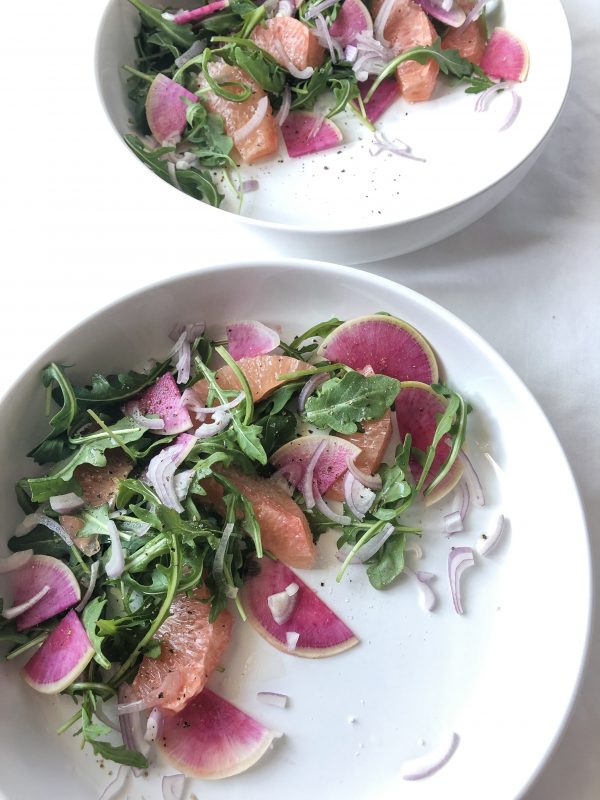 Recipe Scallops with Grapefruit, Bacon and Chimichurri