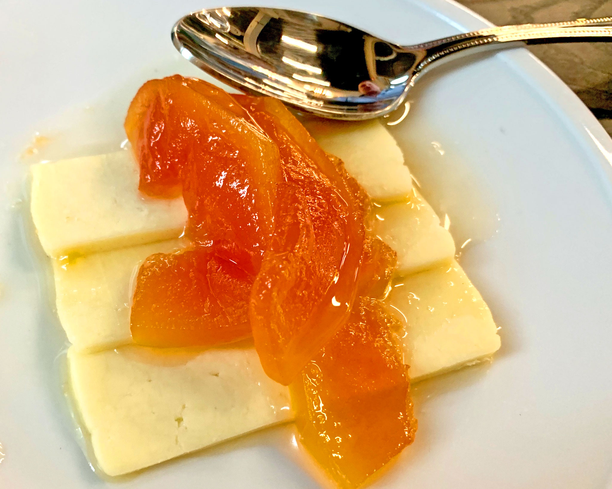 Candied Papaya with Queso Blanco