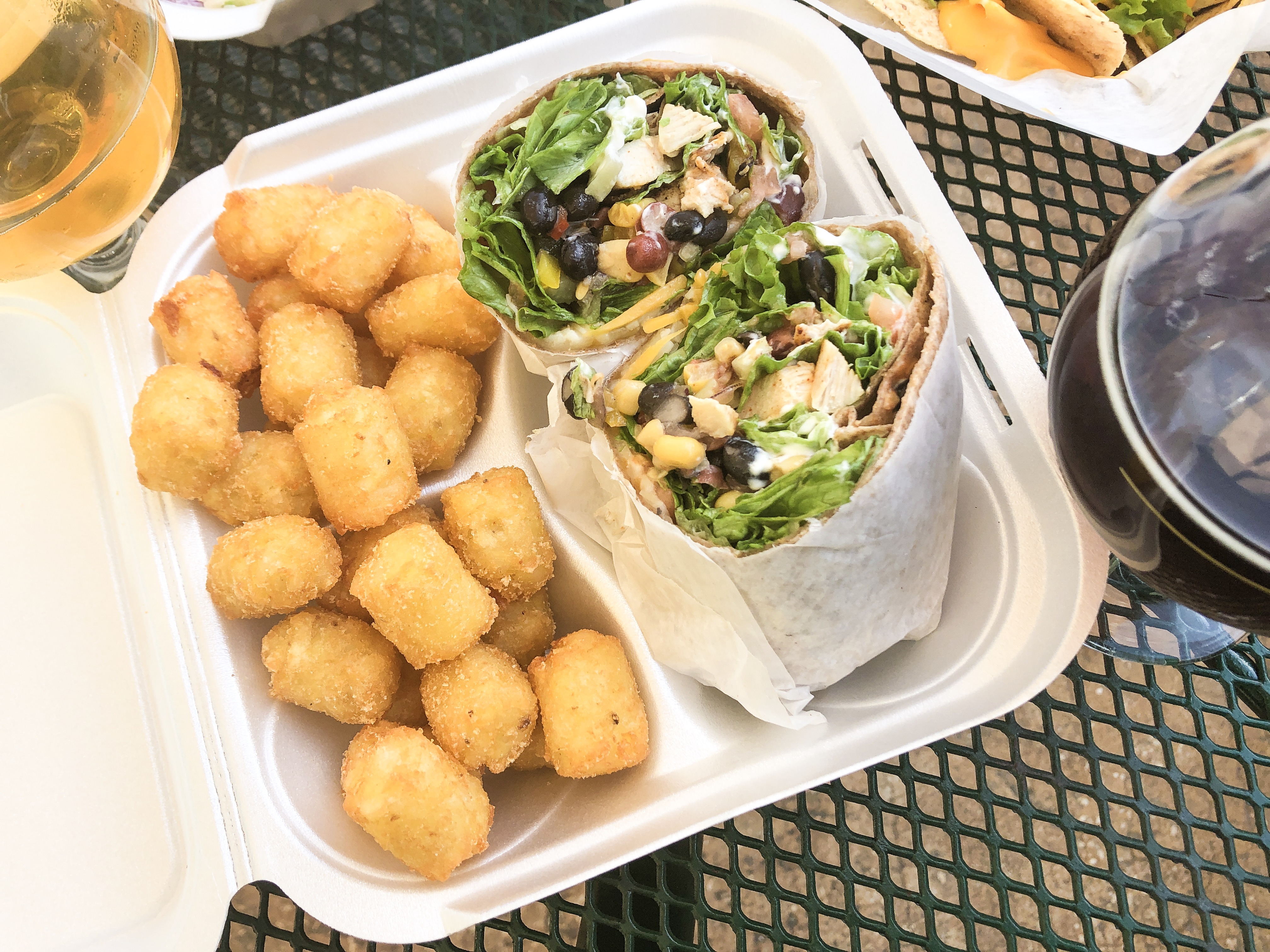 The Southwest Wrap with Tater Tots