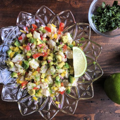 Ceviche, ready to serve