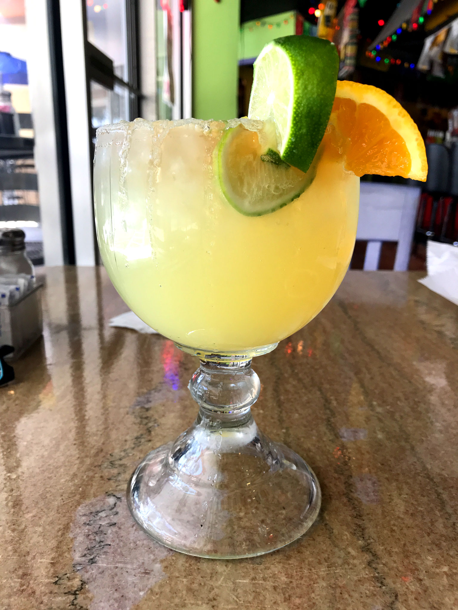 Fresh Top Shelf Margarita at Que Pasa