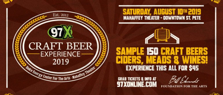 8th Annual 97X Craft Beer Experience <br> Mahaffey Theater August 10th