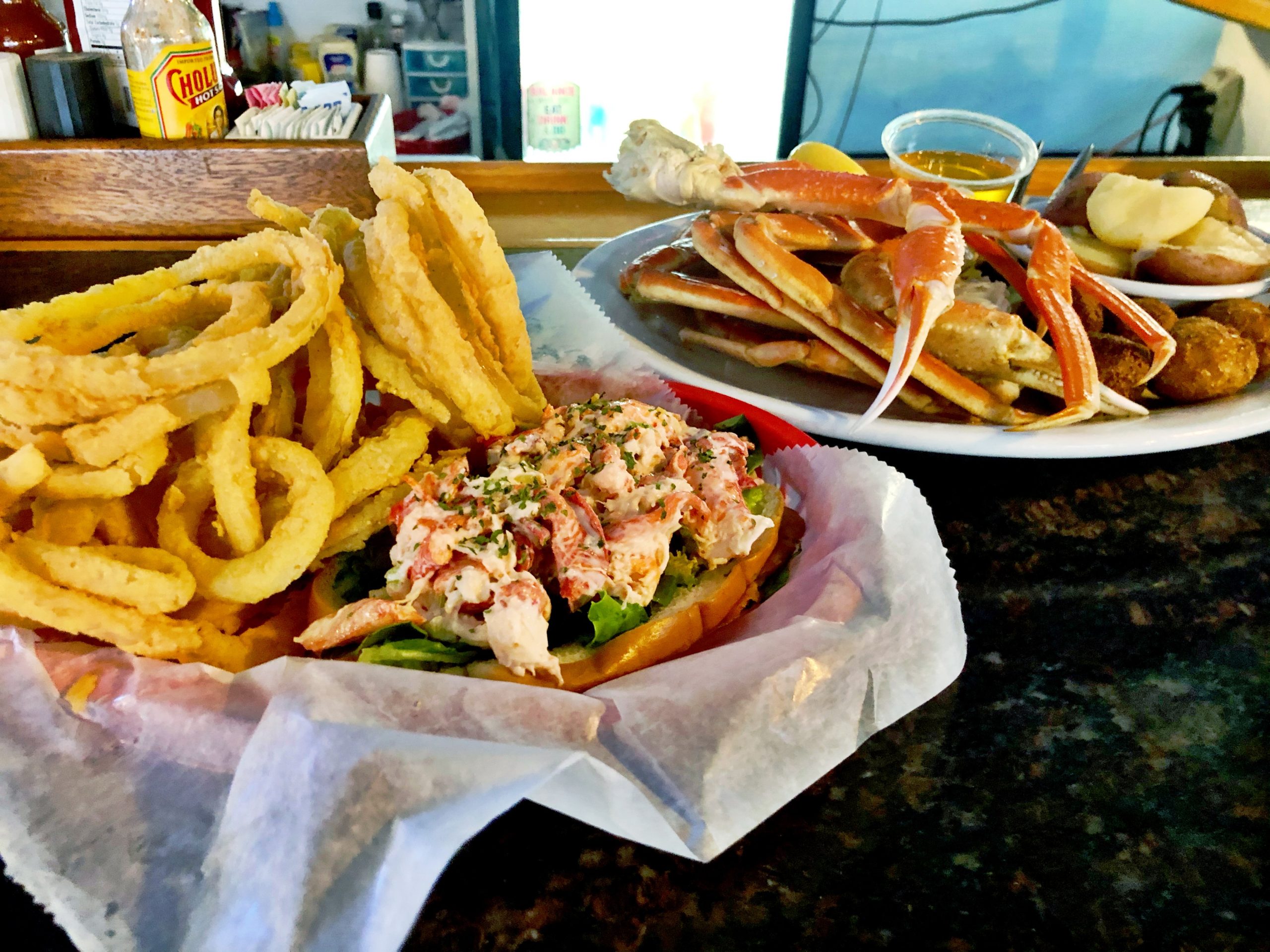 Lobster Roll and Crab Legs at Casual Clam
