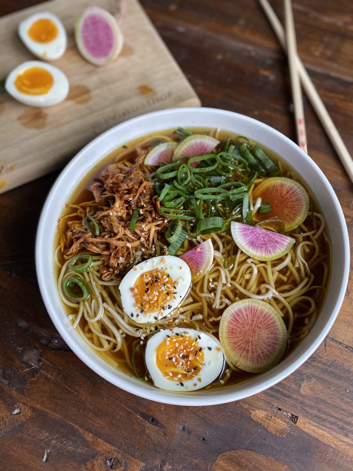 Recipe Bone Broth Ramen with Gochujang Chicken