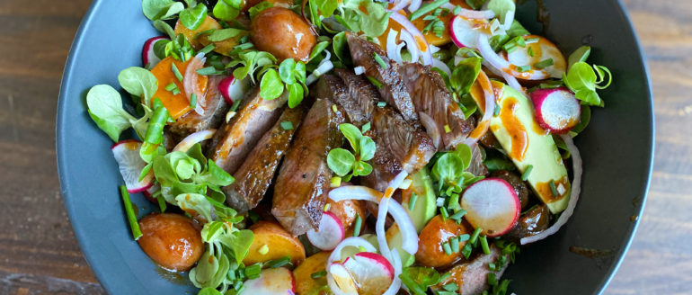 Steak and Potato Salad with Gochujang Vinaigrette Recipe