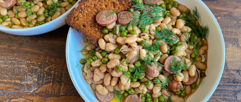 Dashi Beans with Sausage Recipe