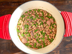 Fully cooked Dashi Beans with Sausage