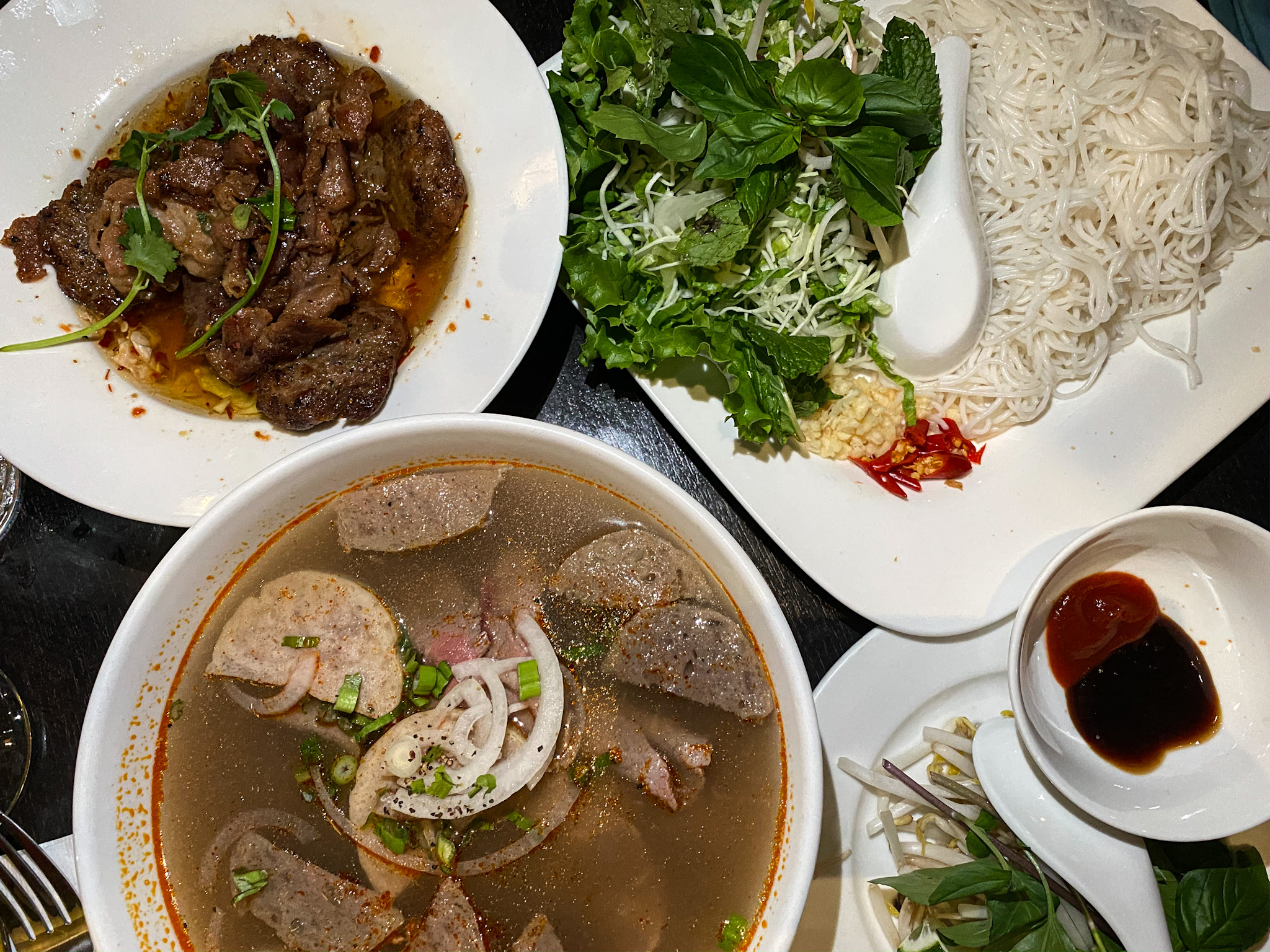 Hai Noi and Bun Cha - a small portion of the deliciousness on the menu