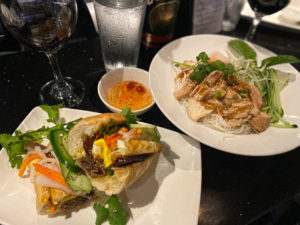Lemongrass Beef sandwich and the Vermicelli Bowl