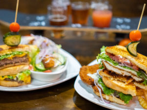 The Wheelhouse Boopies Burger Melt and Big Mother Clucker Sandwich
