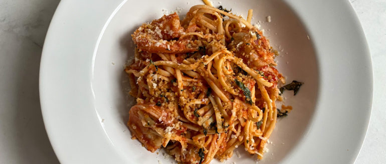 Shrimp Fra Diavolo with Toasted Breadcrumbs Recipe