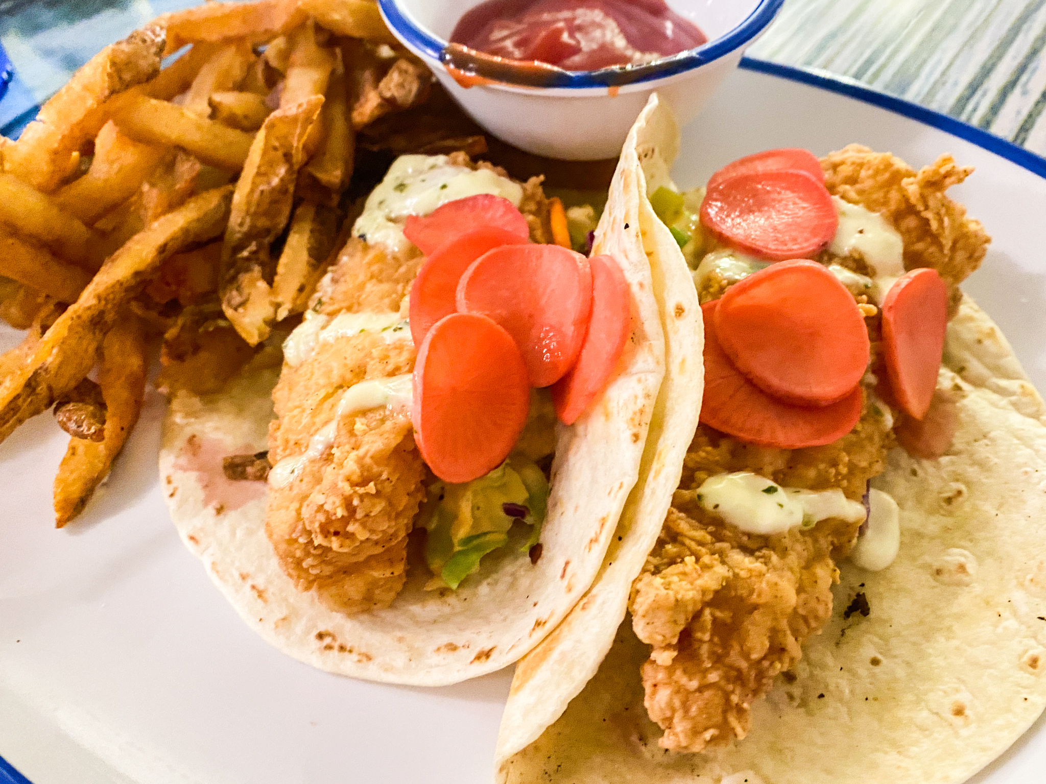 Buoys Waterfront Bar and Grill Fried Fish Tacos