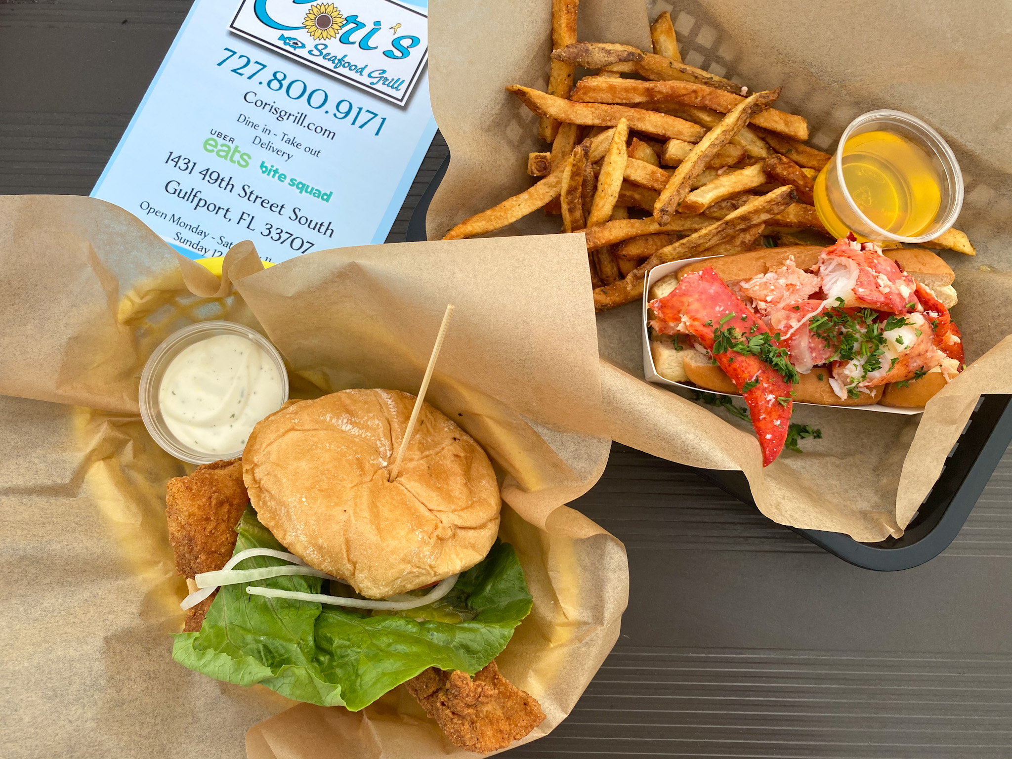 Fried Grouper Sandwich and the Lobster Roll