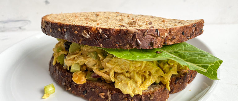 Curry Chicken Salad and Avocado Hummus Recipe