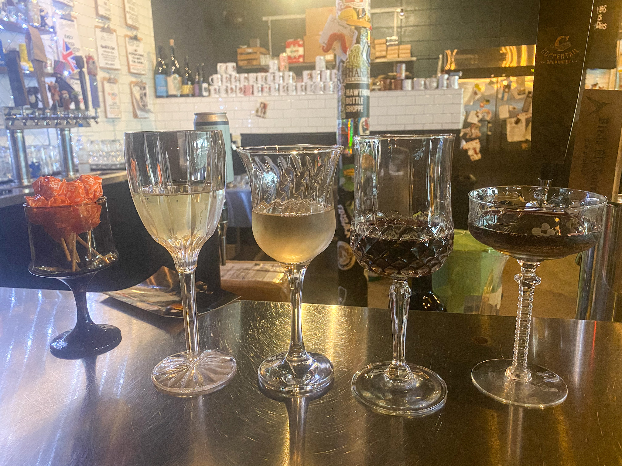 Sparkling, White, Rose and Red Wine Flight