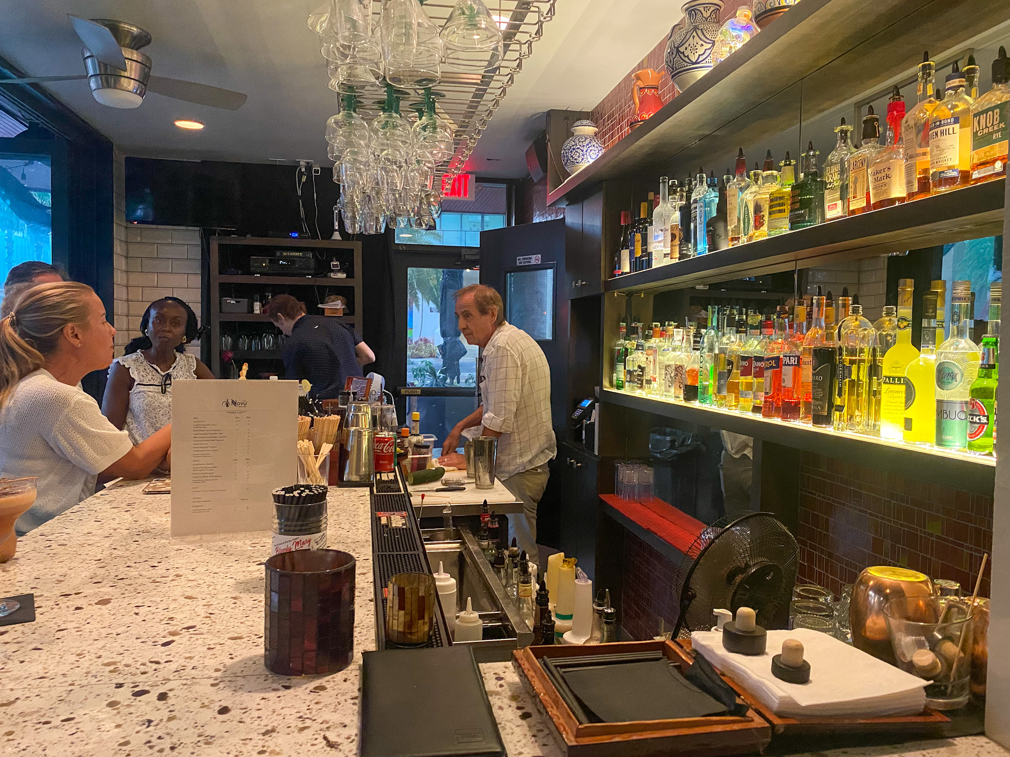 The bar at Novu Bistro Bar