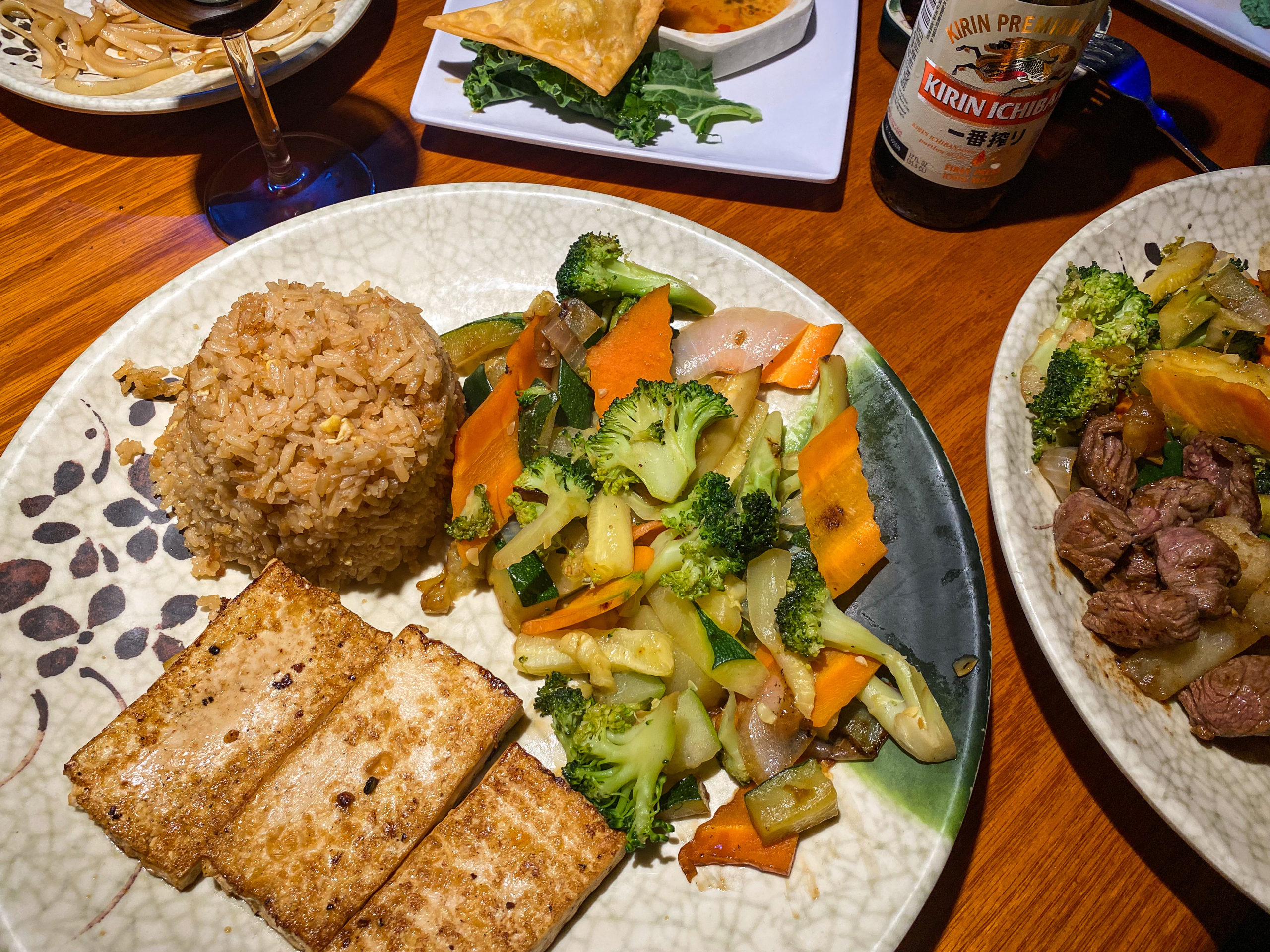 Vegetable and Tofu from the teppanyaki menu
