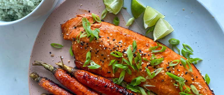 Gochujang Salmon & Roasted Tamari Carrots Recipe