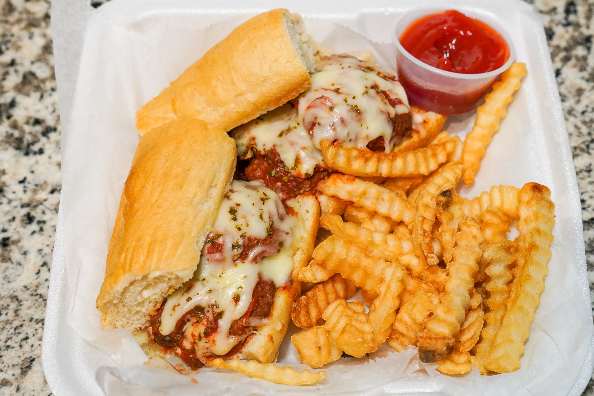 Category 36 Meatball Sub with Fries