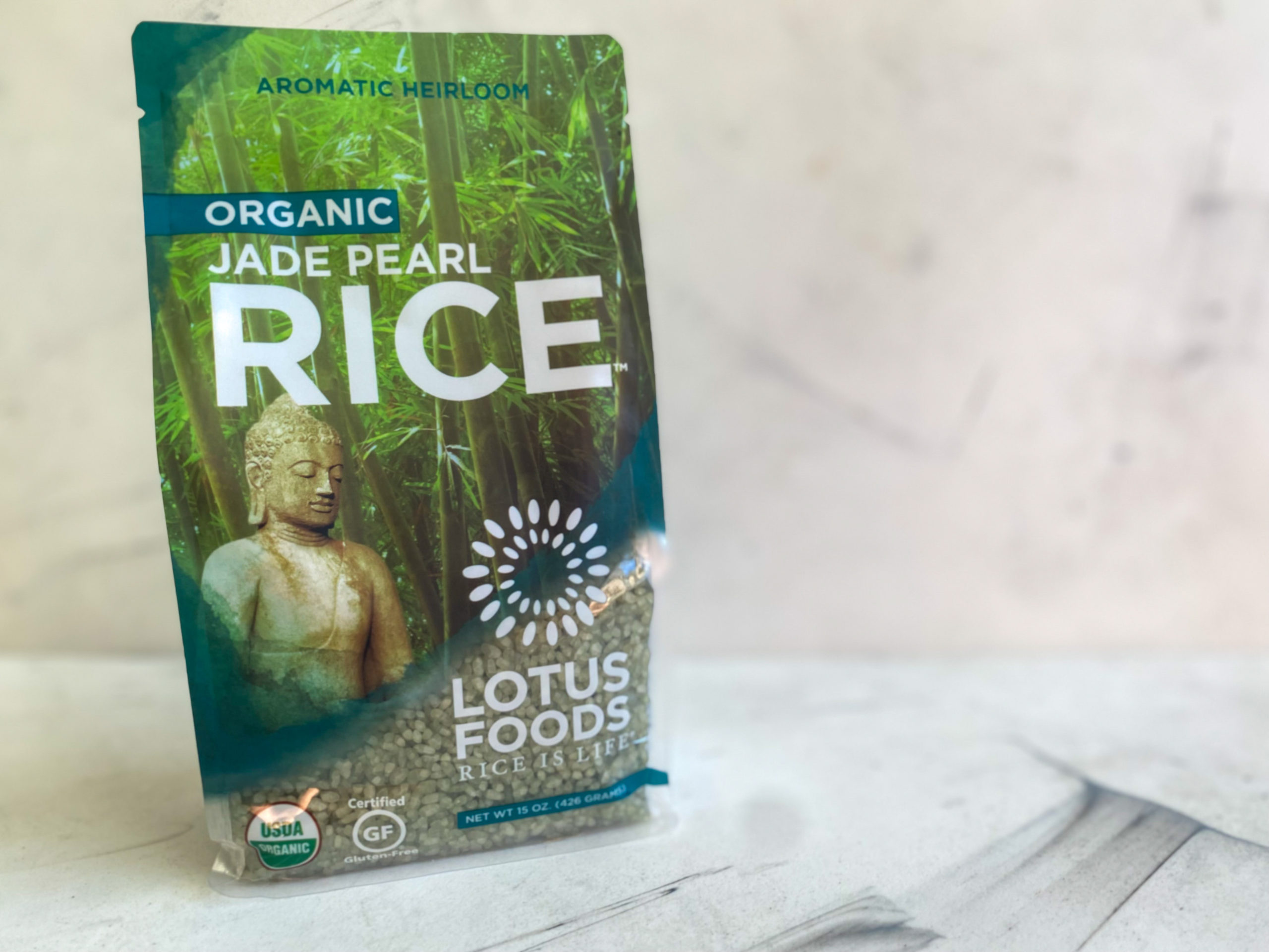 Organic Jade Pearl rice from Rollin' Oats