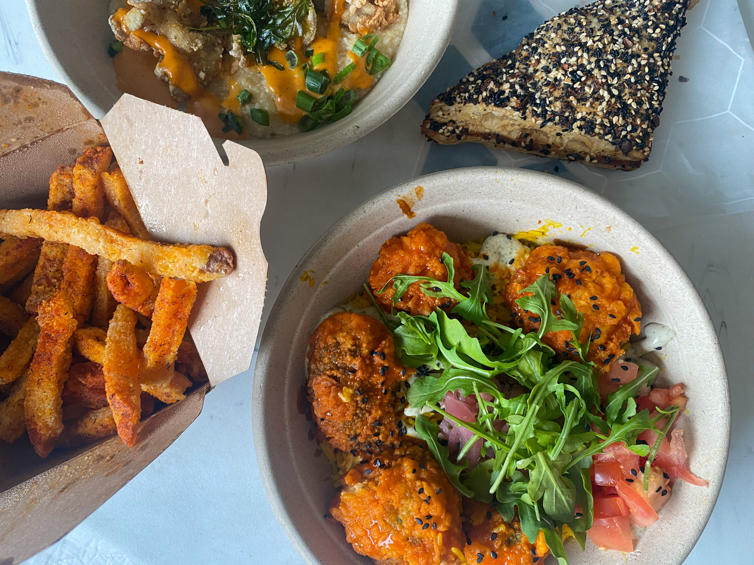 An array of incredible vegan offerings from Freya's Diner