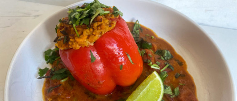 Curry Chicken & Rice Stuffed Peppers Recipe